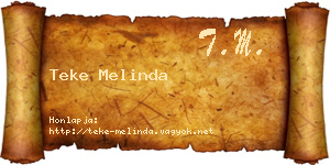 Teke Melinda névjegykártya